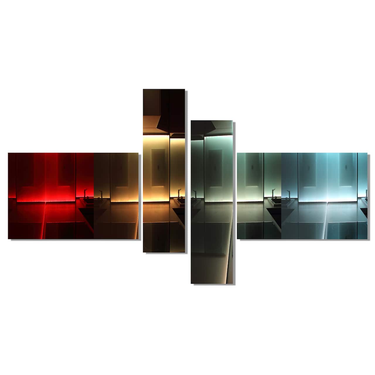 Designart - Kitchen with LED Lighting - Abstract Canvas art print